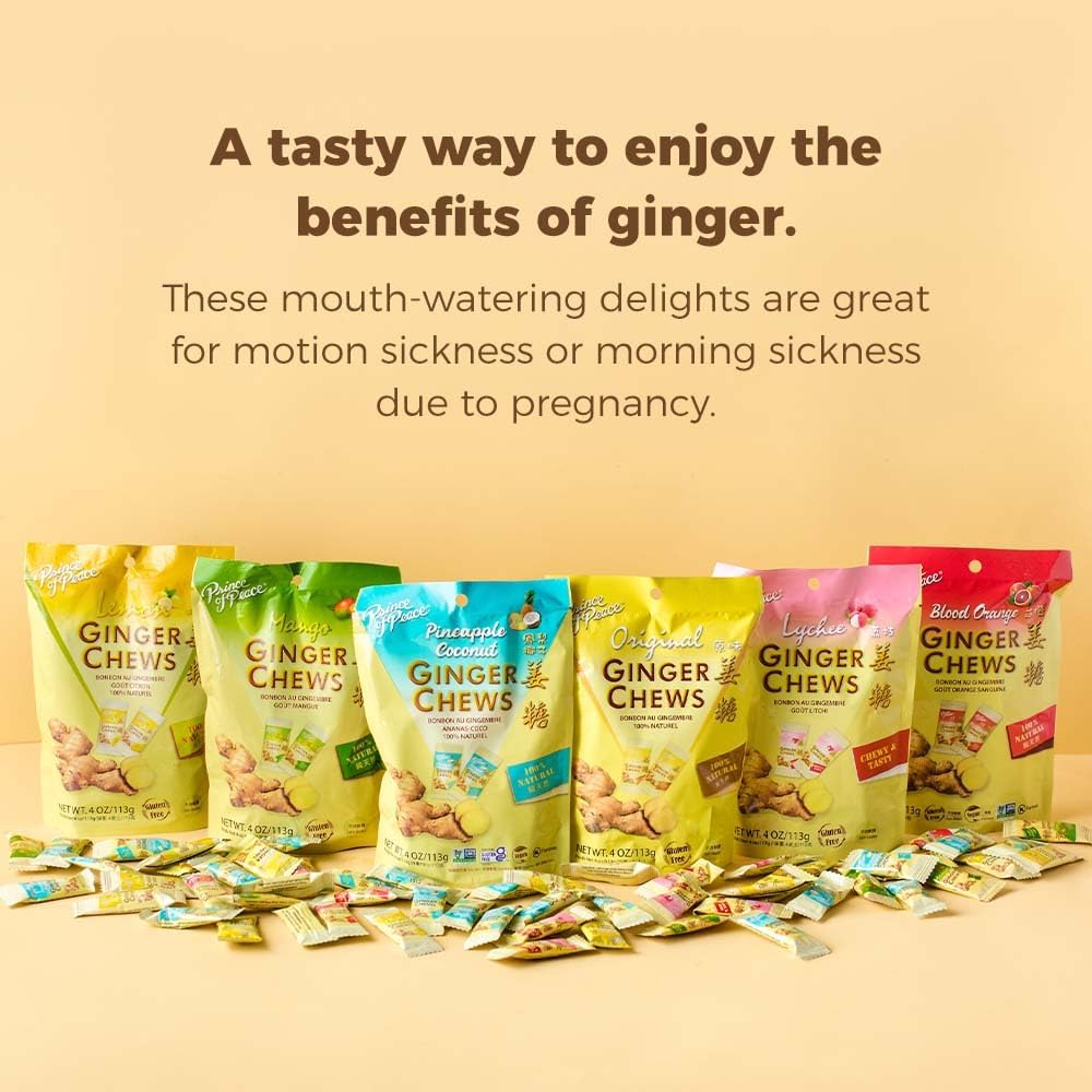 Nutritional facts panel showing the low calorie count per piece for these herbal treats.