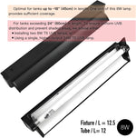 ReptiKing 8 Watt fluorescent reptile lamp kit showing 10.0 UVB bulb.