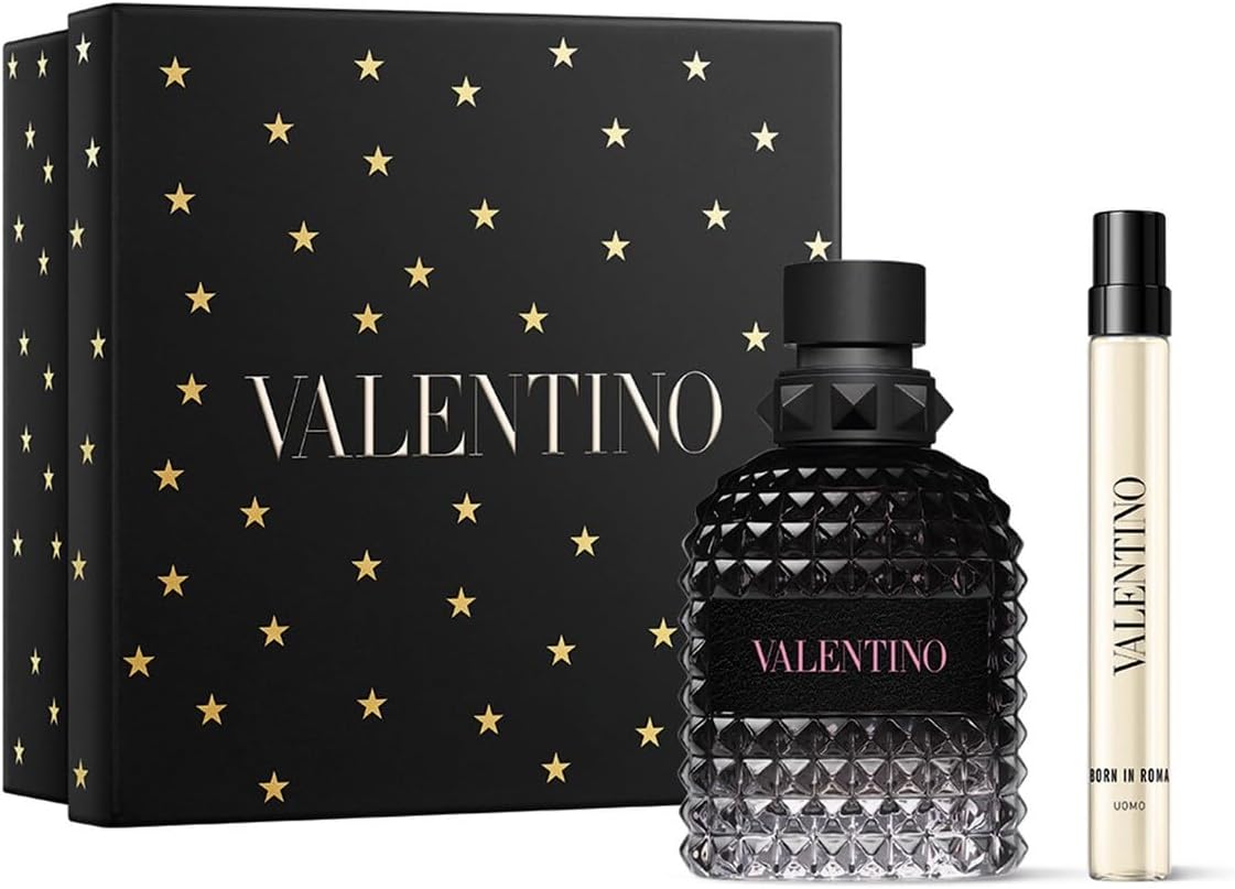 Valentino Born in Roma Uomo Eau de Toilette Gift Set (EDT Spray 1.7 fl. oz + Mini EDT 0.34 fl. oz) - Image 1