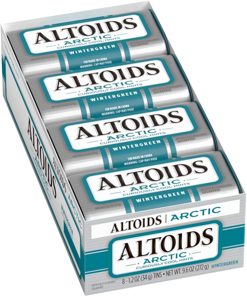 ALTOIDS Arctic Peppermint Breath Mints Hard Candy Bulk, 1.2 oz Tin (Pack of 8) - Image 9