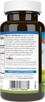 Carlson Right for the Macula softgels capsule close up view