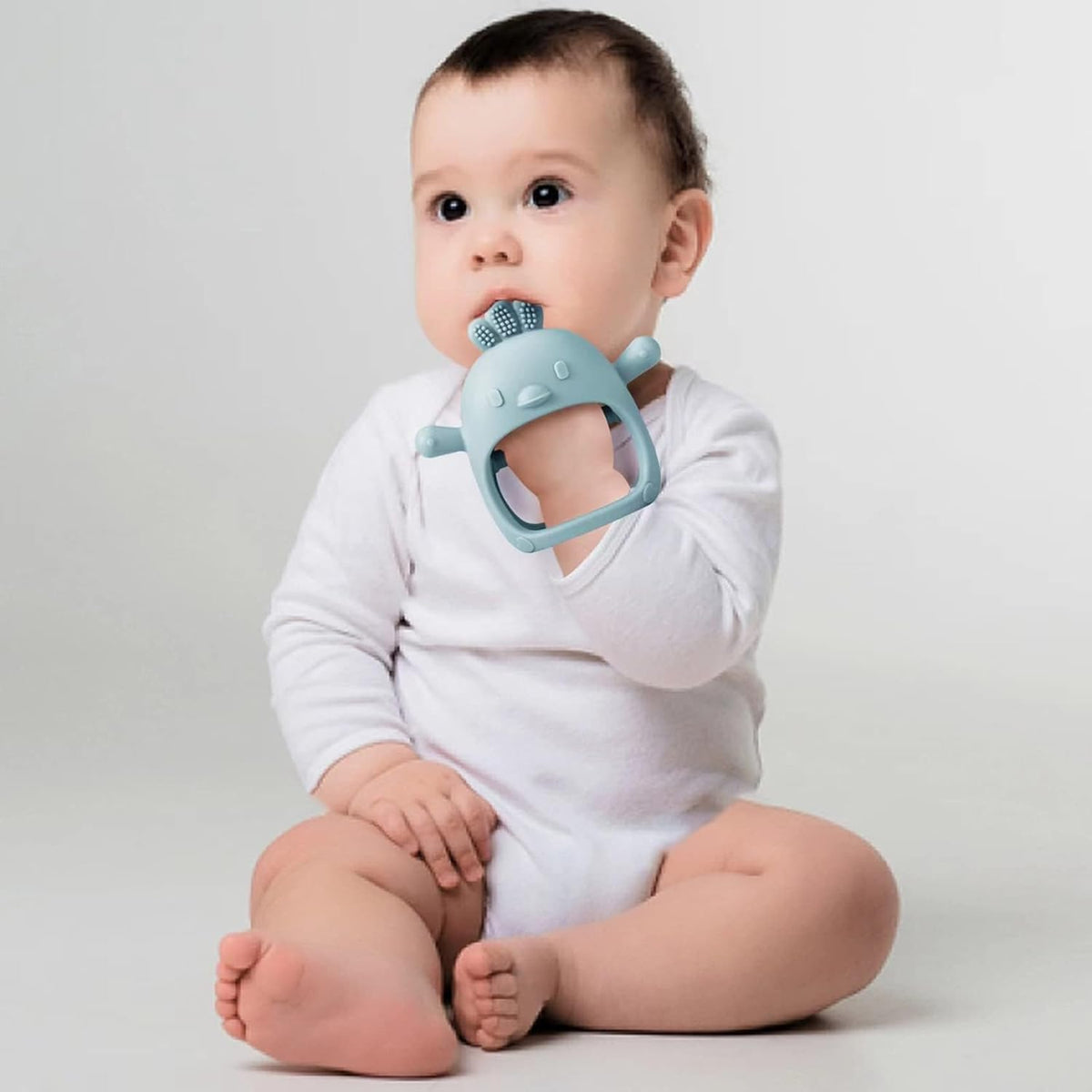 PandaEar baby teether mitten and hand pacifier set