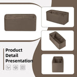 DGAZ etoupe grey purse insert angled display