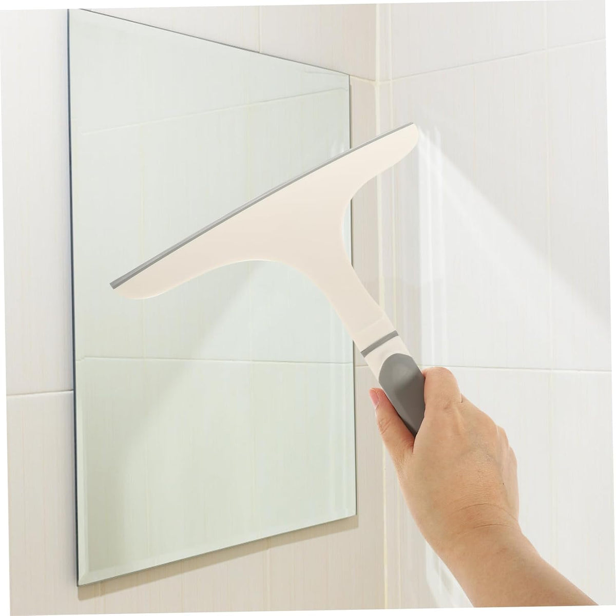 CHILDWEET plastic squeegee handle close up showing non-slip grip