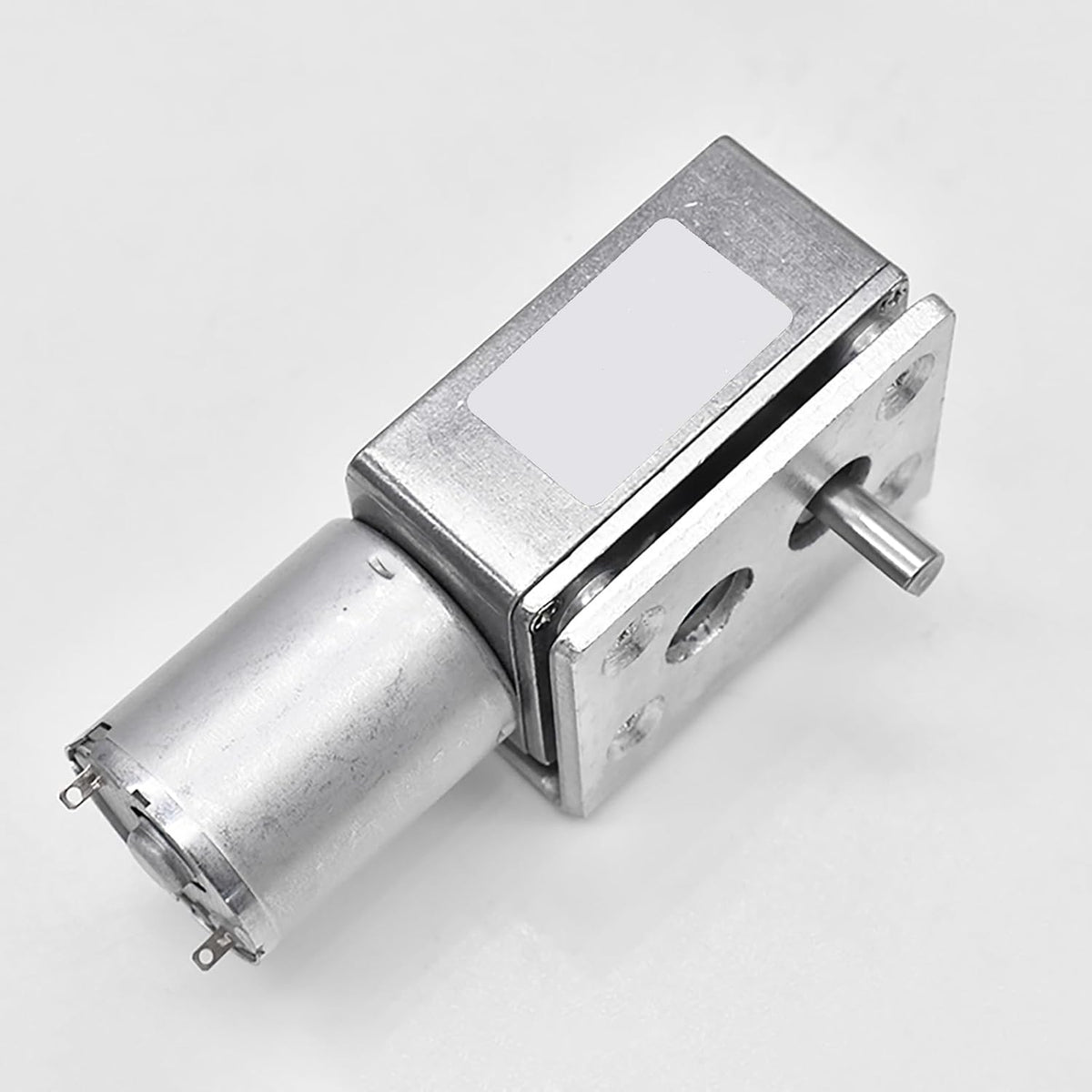 Alloy steel L-shape fixed seat for DC worm geared motor angle view
