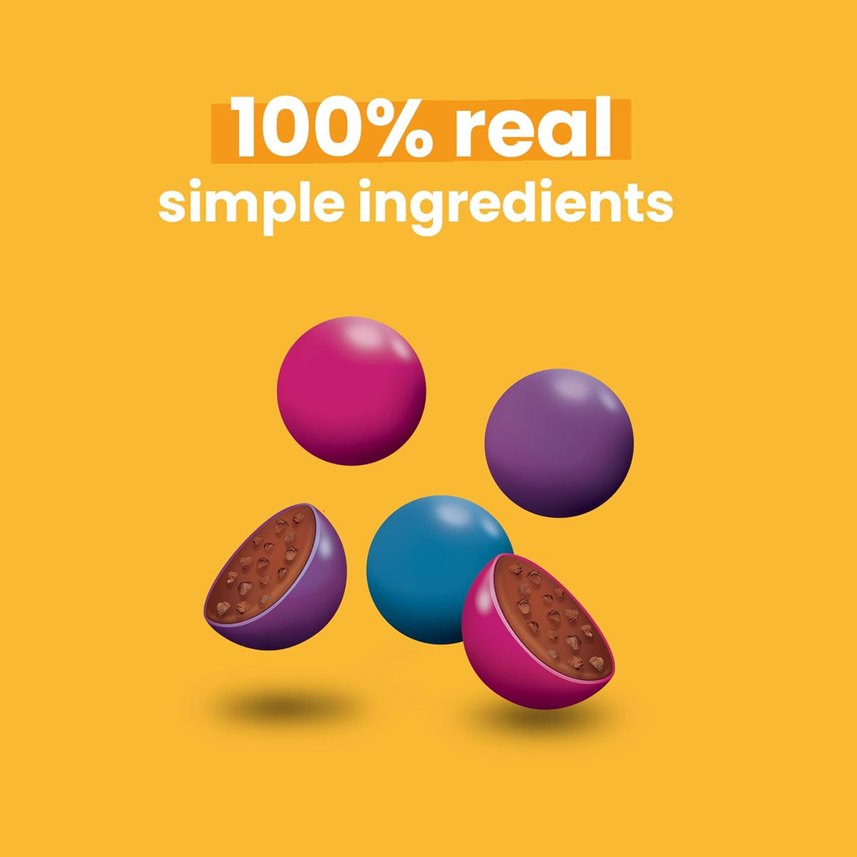 Three bags of Unreal dark chocolate gems showing packaging
