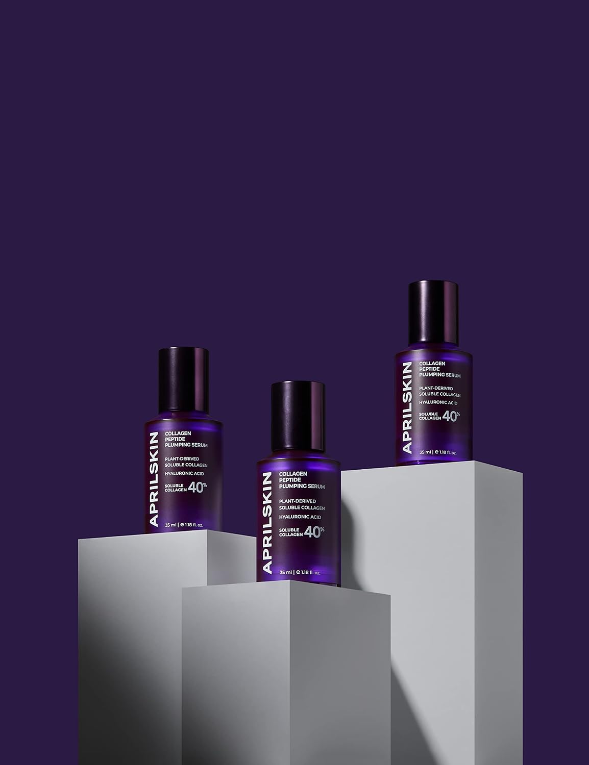 Clean skincare collagen and peptide plumping serum for wrinkles