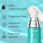 M. Asam Aqua Intense Hyaluron Eye Cream texture swatch on skin