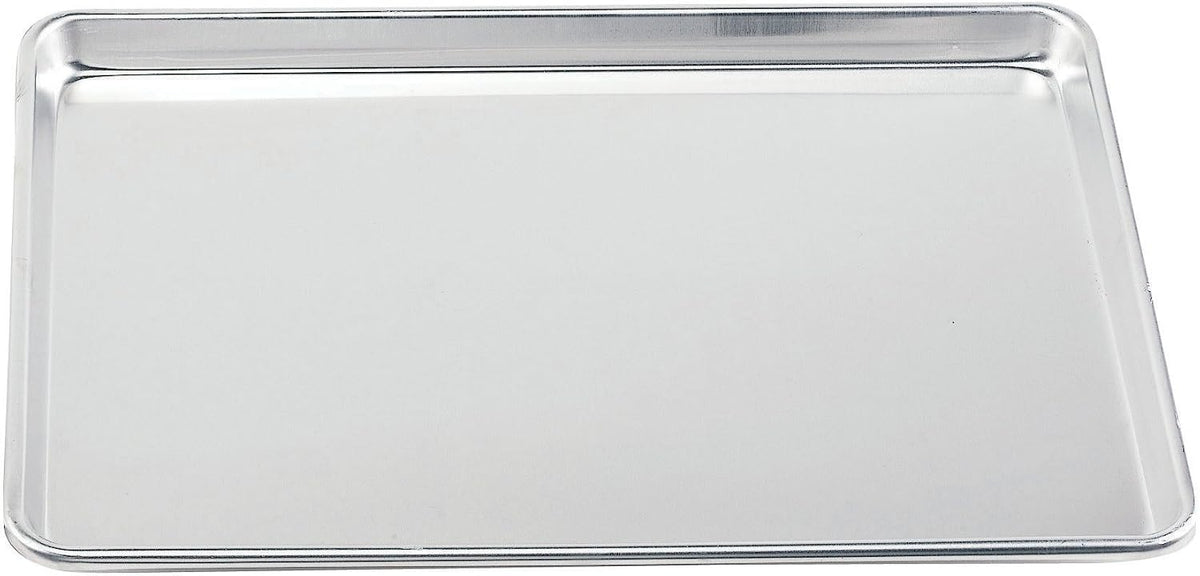 Crestware half sheet pan front view commercial baking tray