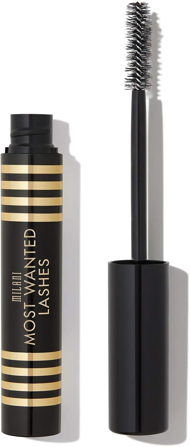 Milani high impact lift and curl mascara tube with dual bristle spoolie wand