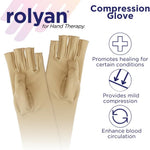 Rolyan Compression Glove, Arthritis, Carpal Tunnel, Closed Finger, Right, L | Rolyan compression glove applies gentle compression to the hand and wrist for arthritis, carpal tunnel and swelling - Image 13