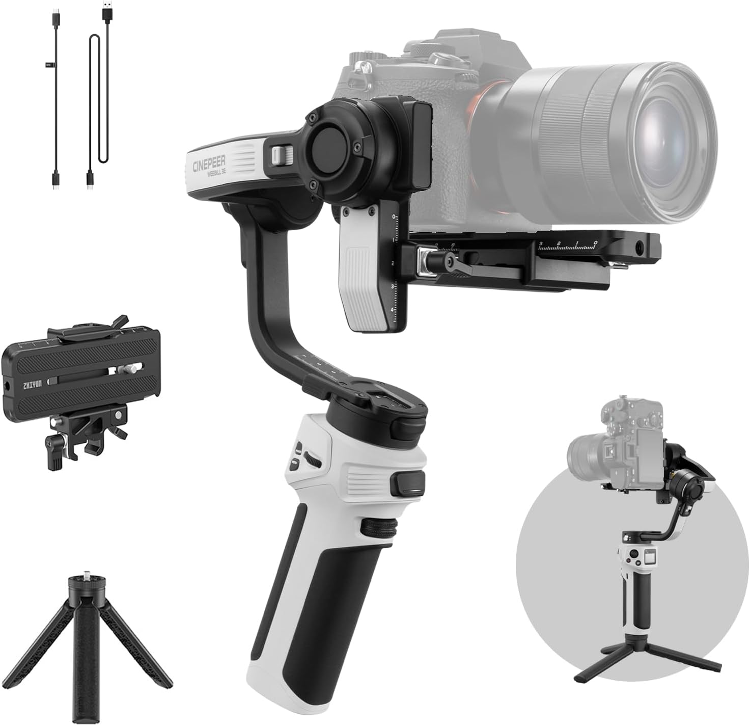 Zhiyun Cinepeer Weebill 3e mirrorless gimbal front view