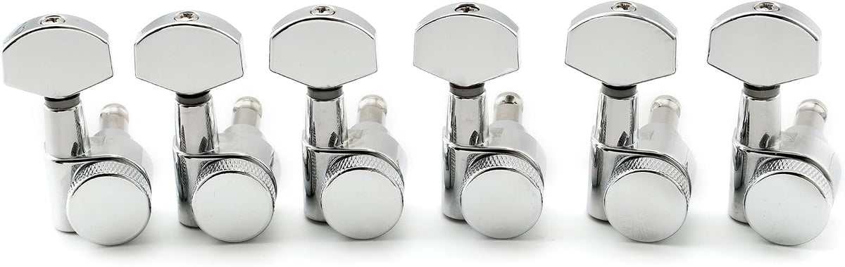 Musiclily Pro 6 in line 2-Pin Guitar Locking Tuners 15:1 Ratio Machine Heads Tuning Pegs Keys for SQ Strat Tele Style Electric Guitar, Black with Hex Button - Image 10