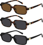WOWSUN Retro Rectangle Sunglasses Womens Small Trendy 90s Sun Glasses Sunnies UV400 Protection - Image 11