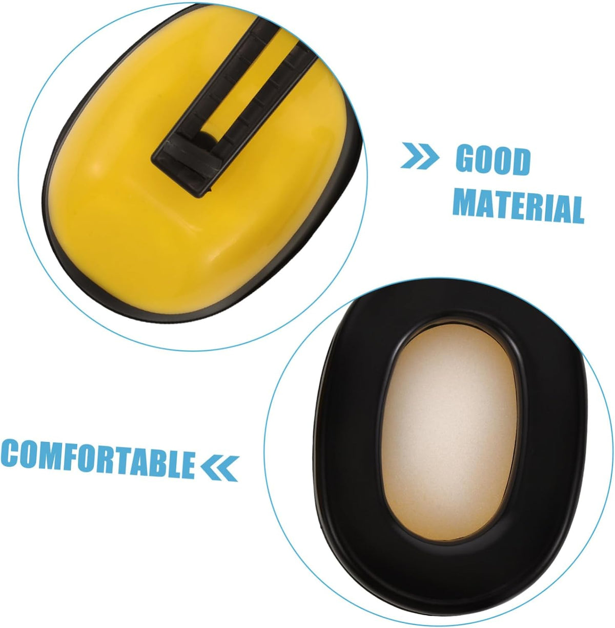 GLEAVI safety gear yellow ear cups for factory and workshop use