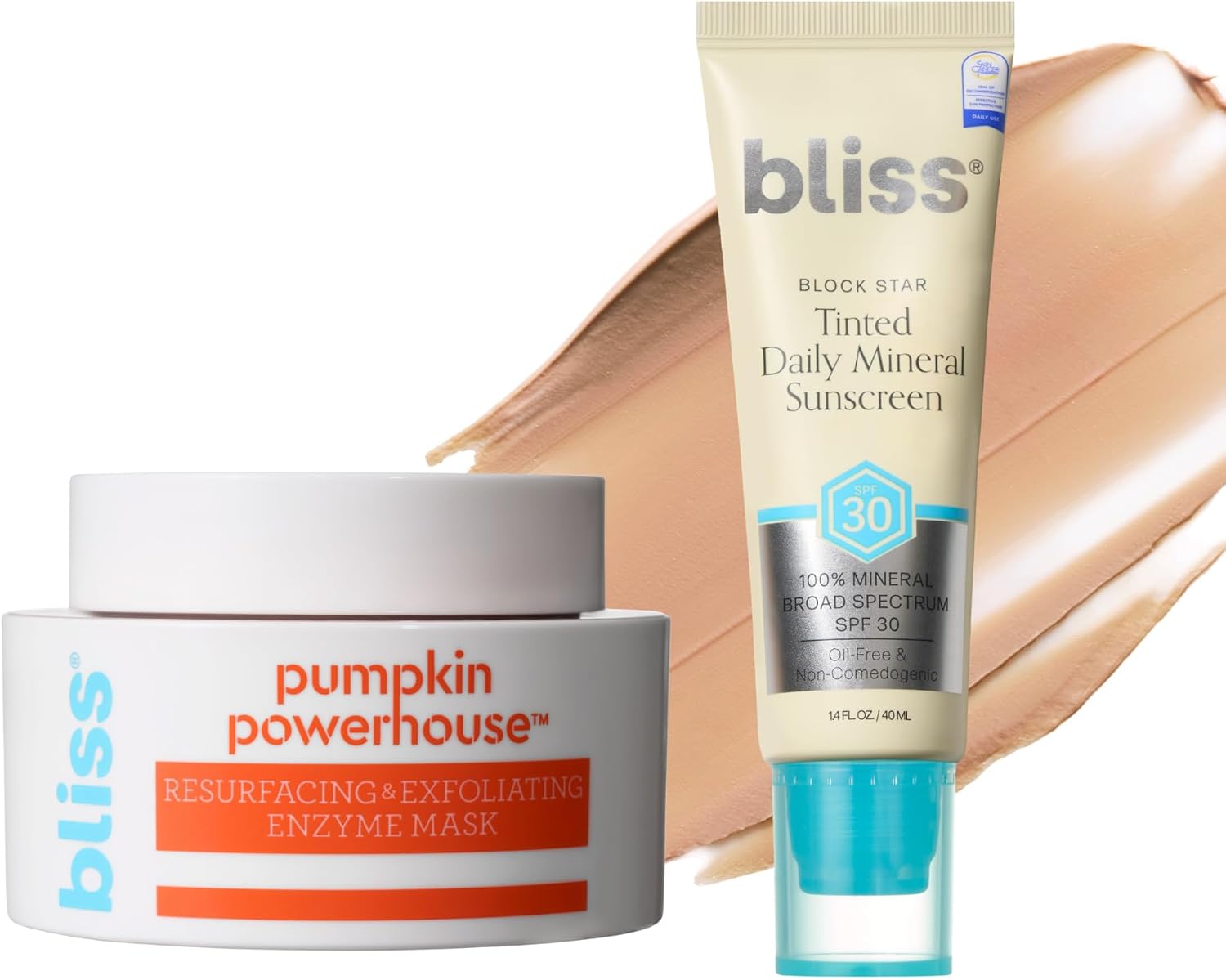 Bliss Resurface and Protect 2 Piece skincare set front view