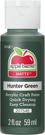 Apple Barrel acrylic paint bottle front view in Hunter Green