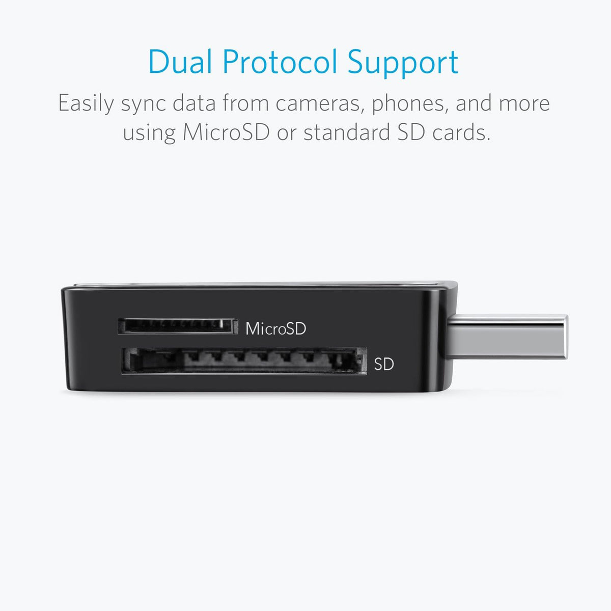 Anker SD Card Reader, 2-in-1 USB A Memory Card Reader for Digital Camera - Image 5