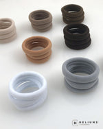Lifestyle preview of gentle hair ties for workouts