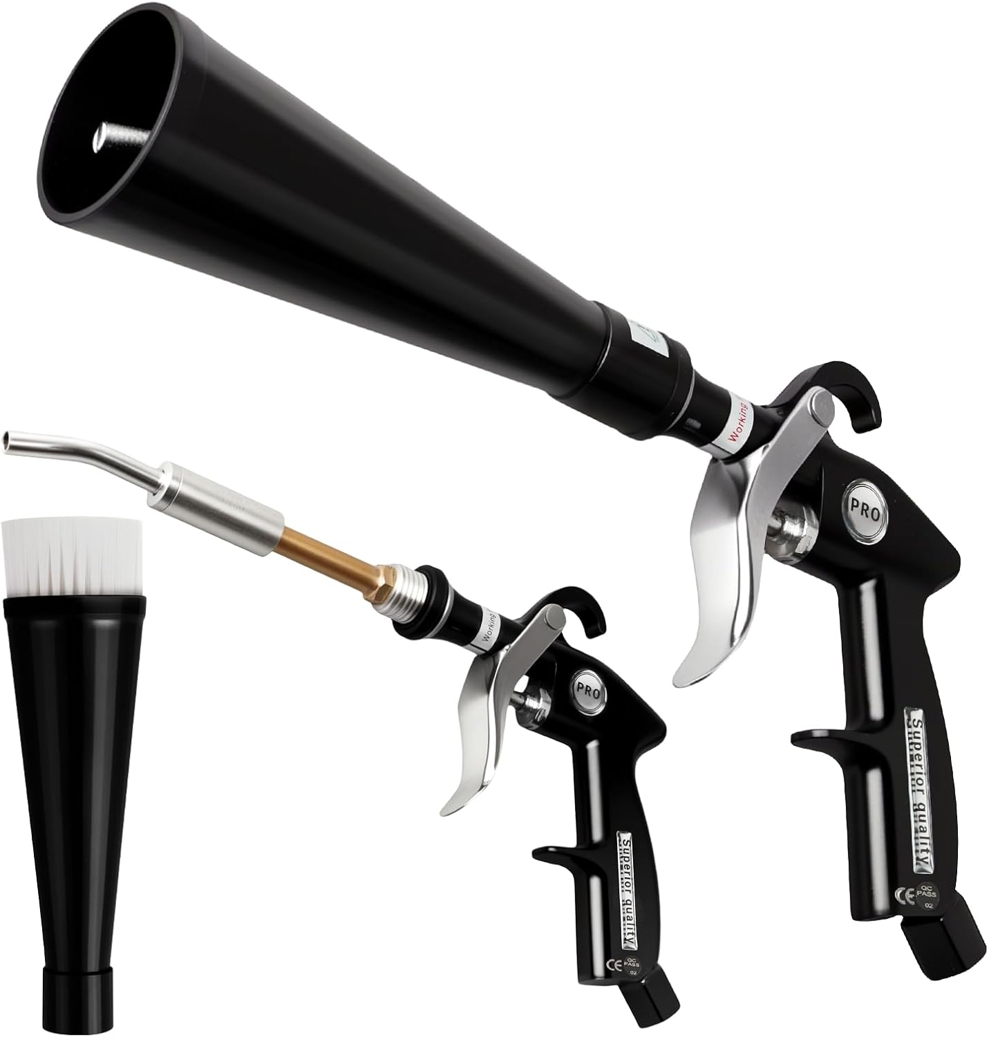 WSLFOKIDA Sakerplus Dry Tornado Car Cleaning Gun front view showing the premium high pressure nozzle.
