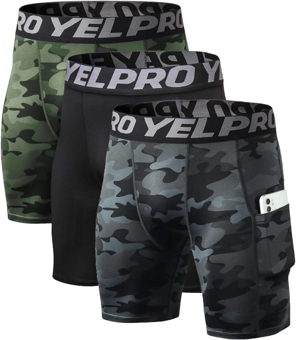 Queerier mens compression shorts front view in 3 pack