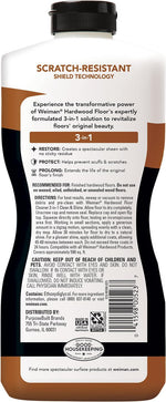 Weiman hardwood polish 32 ounce twin pack containers