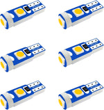 WLJH Red T5 74 LED Bulb Mini Wedge for Instrument Cluster Panel, Canbus | 3030 SMD, Fits 73 17 18 27 37 2721, Dimmable, No Soldering, Long Lifespan, Dash Light, Gauge Cluster, Gear Shifter, 6-Pack - Image 11