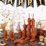 Hoolerry cowboy boot party cup with lid and straw isolated on white