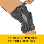 Futuro sport knee brace cinch straps close up