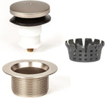 PF WaterWorks Lift Lock (Push Pull) Bathtub/Bath Tub Drain Assembly with Gasket - Coarse Thread 11.5 Threads Per Inch - Free Hair Catcher/Strainer to Eliminate Clogs;Brushed Nickel; PF0940-BN-LL-C - Image 14
