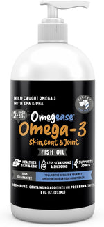 100% Pure Fish Oil for Dogs & Cats (1,545mg Omega 3 per Teaspoon) 32oz. Loaded with EPA & DHA for Joints, Skin & Coat, Itching, Heart & Immune Health. Stronger Than Salmon Oil. Unflavored Omegease. - Image 11