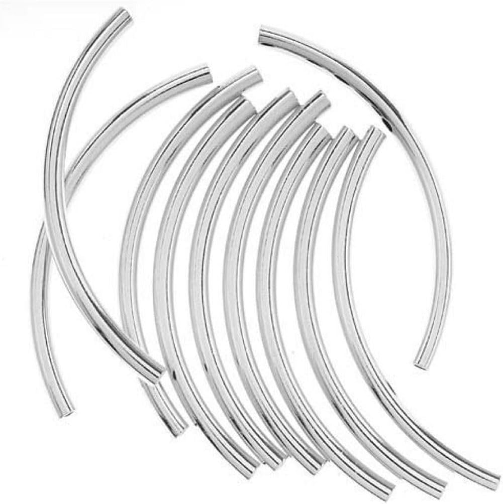 30pcs Adabele Real Gold Plated Sterling Silver Curved Tube 20mm, Hole 1.5mm - Image 11