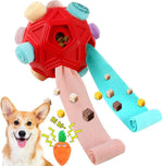 Dog Snuffle Ball-Interactive Puzzle Dog Toys Encourage Natural Foraging Skills Slow Feeder for Training and Stress Relief, Cloth Strip Hiding Food Dog Toys with Squeaky Carrot Toy for Any Size - Image 11