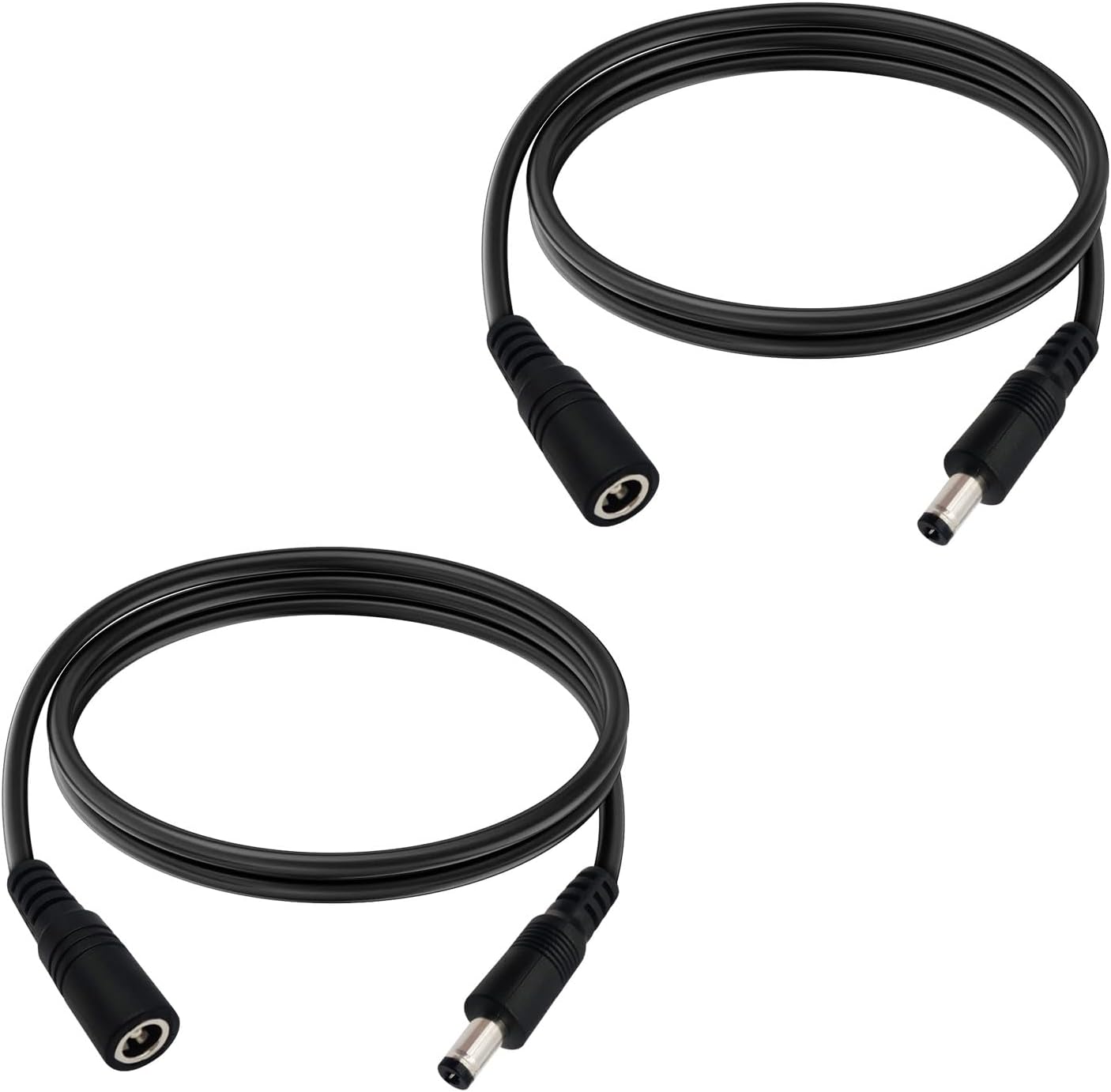 IMIYORE DC Power Extension Cable front view showing the 18AWG pure copper wire and barrel connectors.