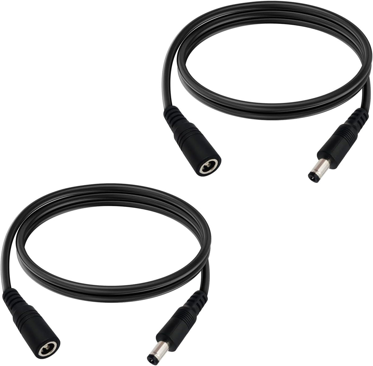 IMIYORE DC Power Extension Cable front view showing the 18AWG pure copper wire and barrel connectors.