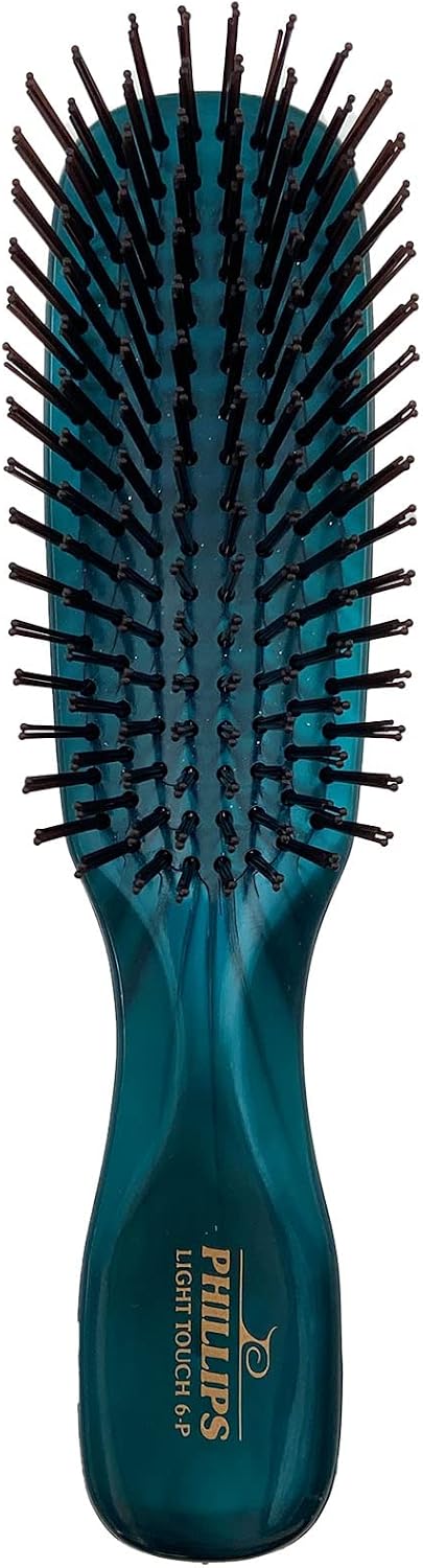 Phillips Brush Light Touch 6 Detangling Hair Brush, Full Size Emerald Green | Flexible Nylon Bristles, Gentle Detangling & Smoothing for All Hair Types, 7.75 Inch Daily Use Hairbrush - Image 9