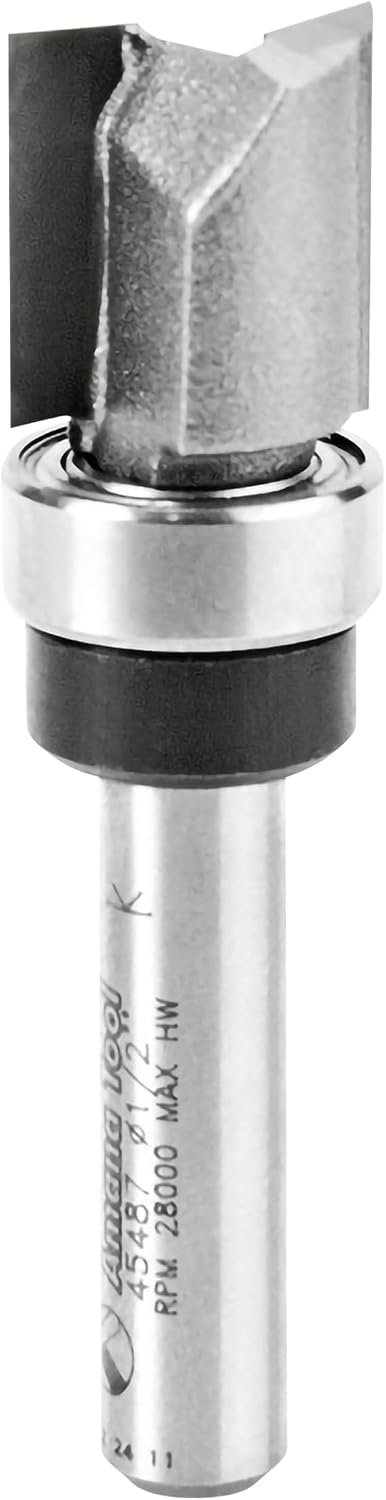 Amana Tool 45475 Carbide Tipped Flush Trim Plunge Template Router Bit 3/8 Dia x 1/2 x 1/4 Inch Shank with 2 Upper Ball Bearings - Image 14