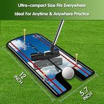 Golfer using Aleybloodes putting mirror for eye alignment practice