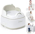 Orzbow 3-in-1 potty training toilet front view in brown showing standalone chair mode.