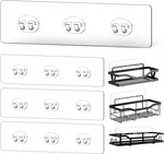 Shower Caddy Adhesive Replacement Stickers - 6 Pack No Drilling Shower Caddy Adhesive Strips, Strong Adhesive Hooks for Shower Caddy Bathroom Storage Shelves and Kitchen Racks & Soap Holder - Image 10