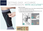 Full view of Sigvaris gradient compression garment packaging and components