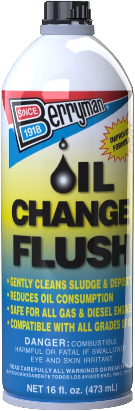 Berryman 1216 Oil Change Flush 16 Fluid Ounce bottle engine cleaner