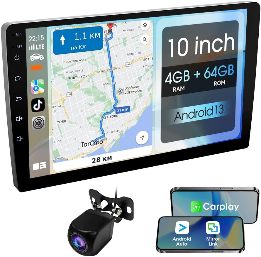 Haudio carplay screen front view dashboard display