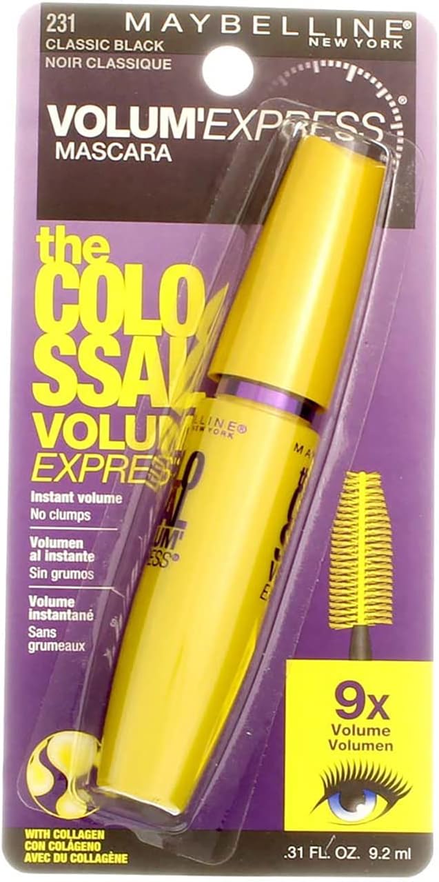 Maybelline Colossal Mascara yellow packaging detail