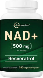 Micro Ingredients NAD Plus Resveratrol bottle front view supplement