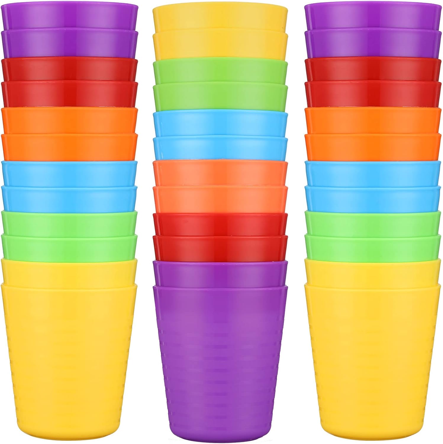 Eccliy 36 piece kids plastic cups set front view