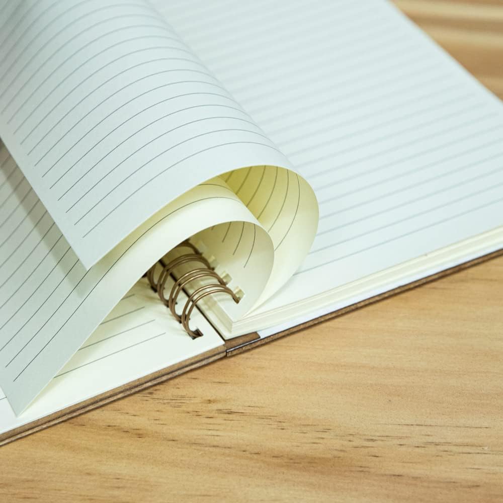 Collective Home Monogram Notebook close up of wood grain cover