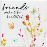 Pavilion Gift Company Friends ceramic cork coaster front view