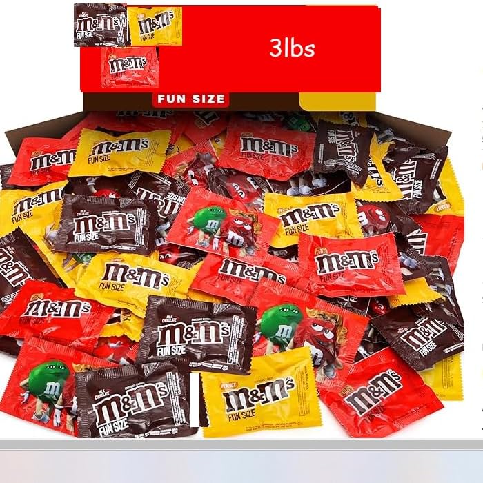Express Minds LLC M&MS bulk variety pack front view showing three pounds chocolate selection