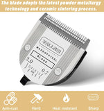 Adjustable pet grooming replacement blades showing five size settings from number nine to forty.